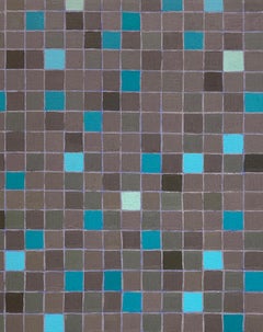Lucía Rodríguez Pérez, Untitled (gray-and-teal), abstract&colorful, oil painting
