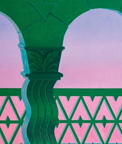 Untitled (balcony III), 2022, colorful, abstract, architectural painting