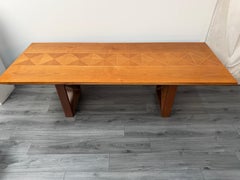 Luca Scacchetti geometric design oak & cherrywood dining table
