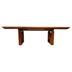 Luca Scacchetti geometric design oak & cherrywood dining table