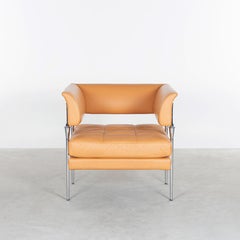 Luca Scacchetti Hydra Castor Cognac Leder Sessel für Poltrona Frau:: Italien