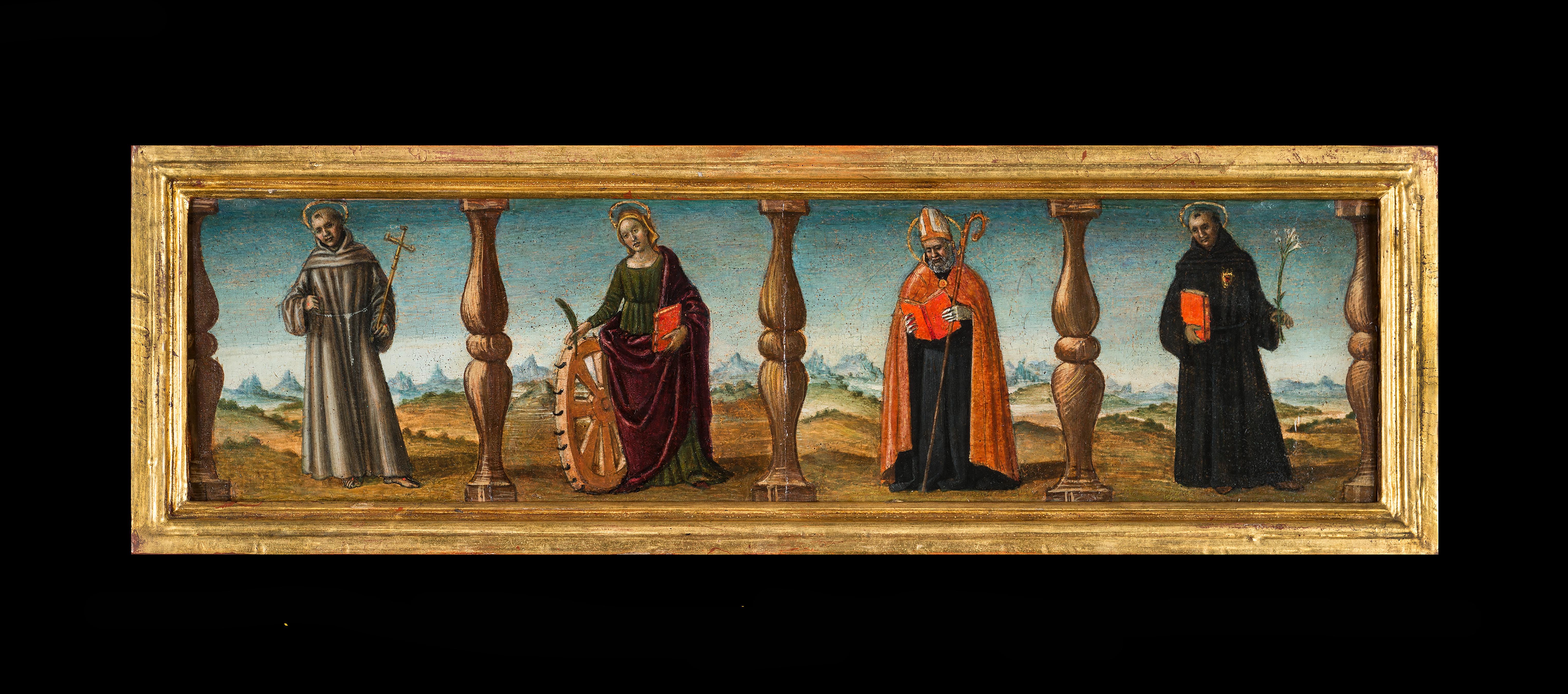 Luca Signorelli Interior Painting – San Francesco, Santa Caterina d'Alessandria, Sant'Agostino und San Nicola