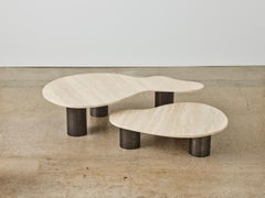 Luca Coffee Table large travertine stone table