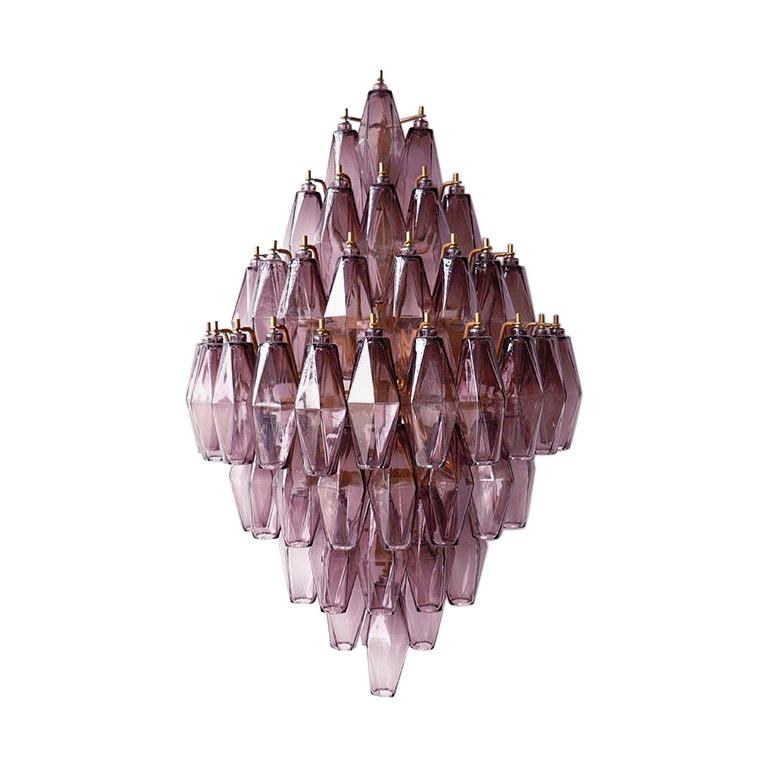 Luca Wall Light - Bespoke - Range of Polyhedron Murano Glass Colours For Sale