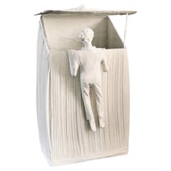 Scultura di carta luminosa di Lucarne, un personaggio, di Papier à êtres