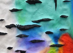 Trasudare per te (Lucio Fontana pittura ad olio astratta contemporanea)