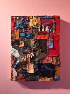 Paint Patch (collage di pittura astratta ad olio colorata, arte emergente)