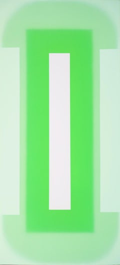  Minimalist Abstract Apple Green Color-field Painting - Untitled, 6-5-17