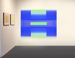 Minimalist Abstract Blue Color-field Painting on Canvas - Untitled, 9-17-18