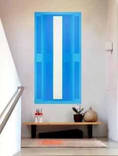 Minimalist Abstract Blue Colorfield Painting - Untitled, 10-15-14