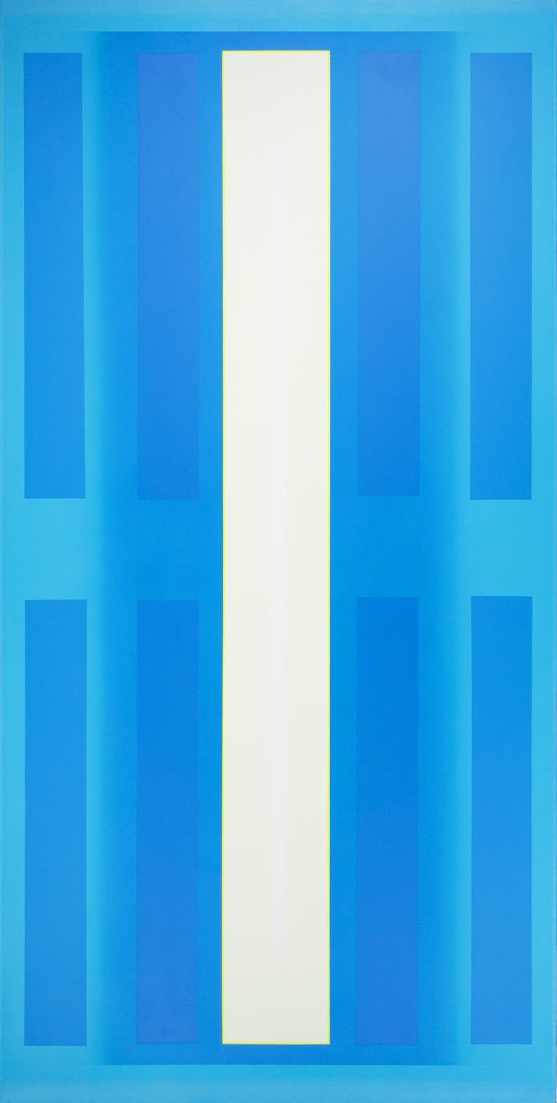 Lucas Blok Abstract Painting - Minimalist Abstract Blue Colorfield Painting - Untitled, 10-15-14