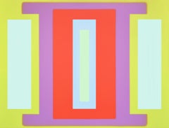 Minimalist Abstract Geometric Color-field Painting  - Untitled, 1-30-02