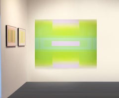 Minimalist Abstract Green Color-field Painting on Canvas - Untitled, 5-20-18