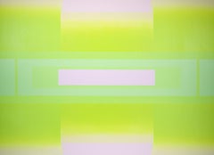 Minimalist Abstract Green Color-field Painting on Canvas - Untitled, 5-20-18