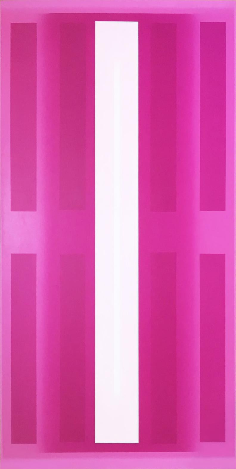 Lucas Blok Abstract Painting - Minimalist Abstract Magenta Color-field Painting on Canvas - Untitled, 11-24-14