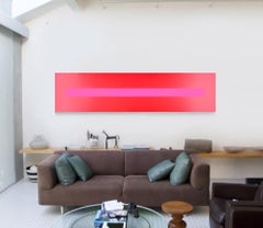Minimalist Abstract Red Color-field painting on canvas - Untitled, 10-15-20