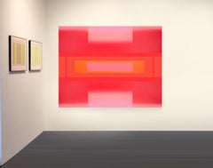 Minimalist Abstract Red Color-field Painting - Untitled, 7-1-18