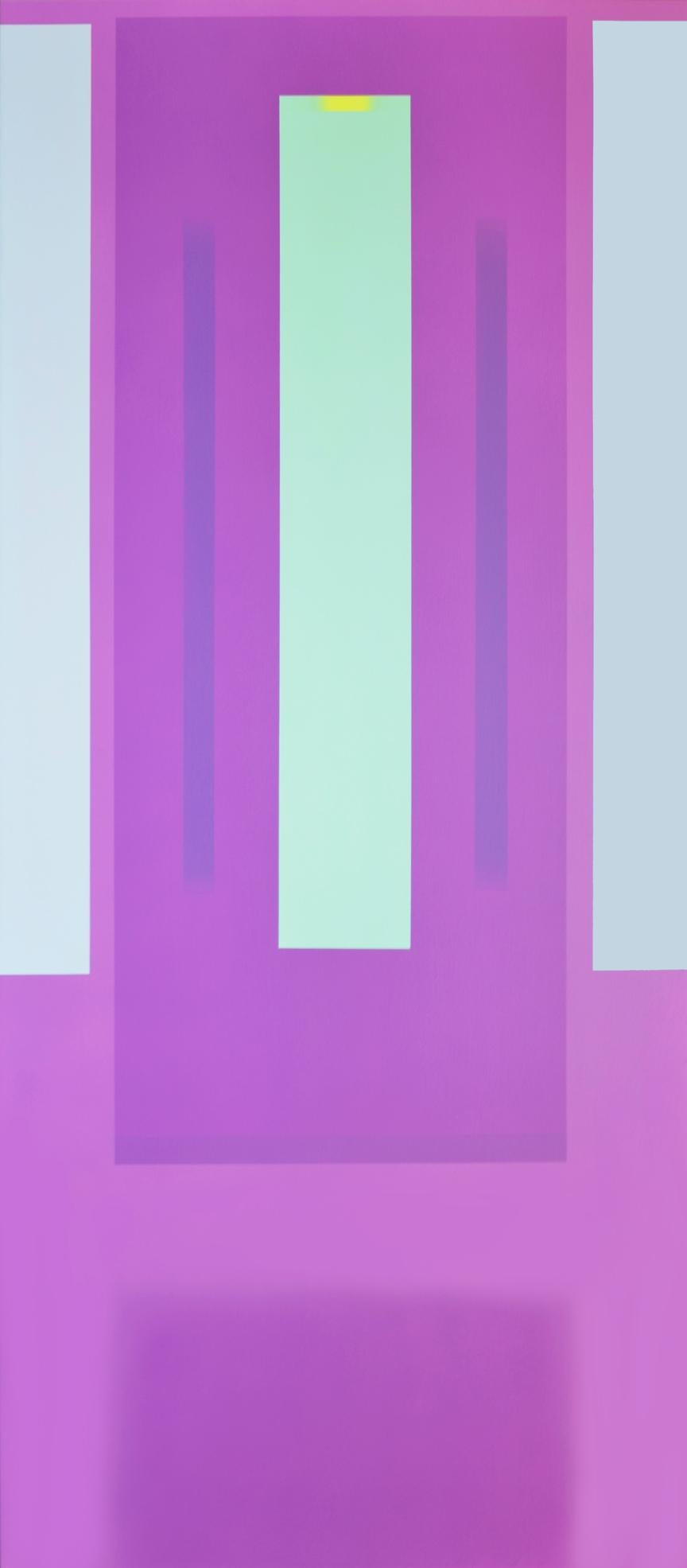Lucas Blok Abstract Painting - Purple Minimalist Abstract Vertical Color-field Painting - Untitled, 5-1-14