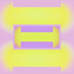 Abstract Minimalist Yellow/Pink Color-field Painting - Untitled, 9-23-17