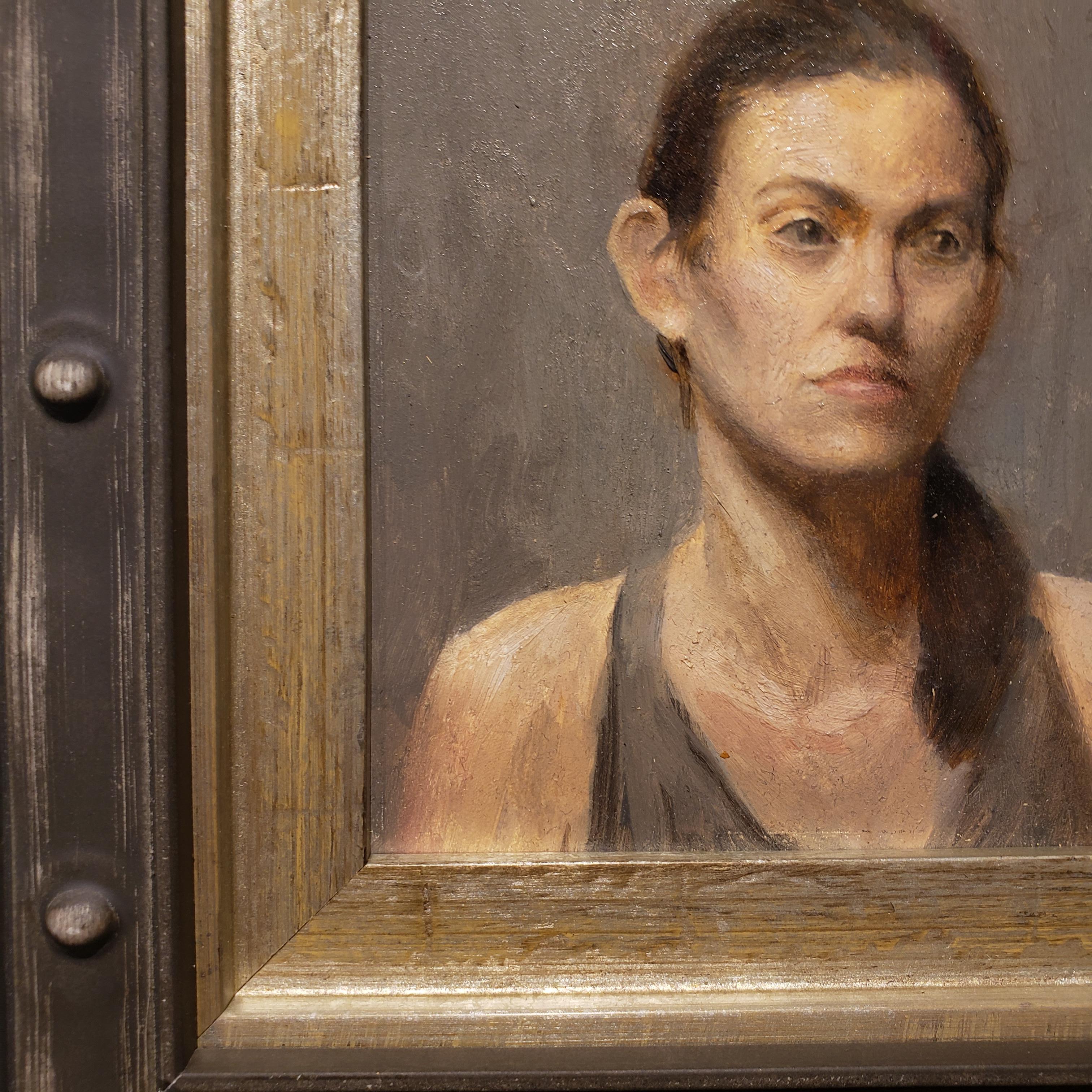 Rachel est un portrait réalisé par Lucas Bononi, qui est né en Amérique du Sud et s'est installé aux États-Unis pour étudier l'art.  Il est diplômé du Grand Central Atelier de New York et est un artiste à plein temps qui peint entre New York et