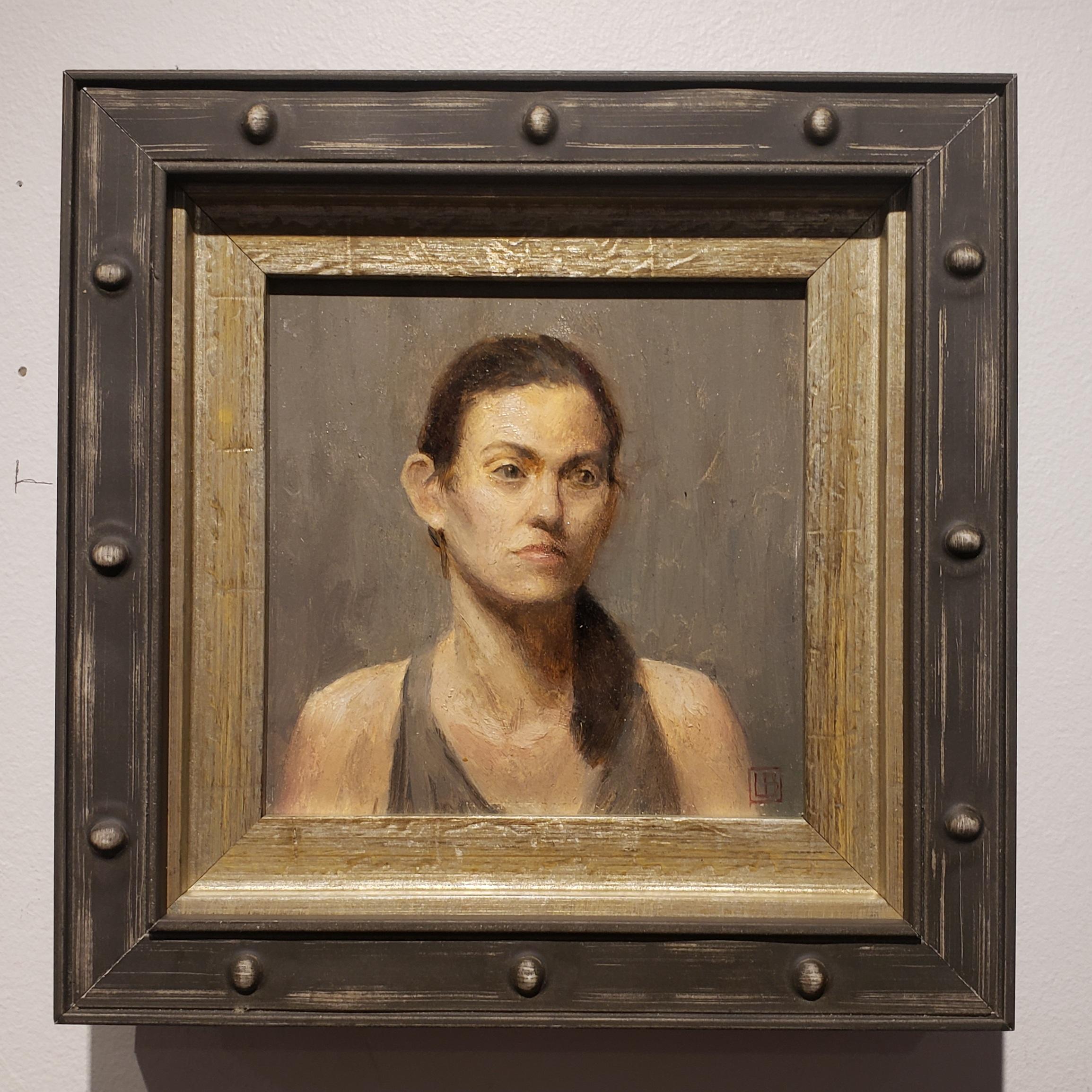 Lucas Bononi Portrait Painting - Rachel, Small Portrait, Argentine Artist, Oil, Grand Central Atelier in New York