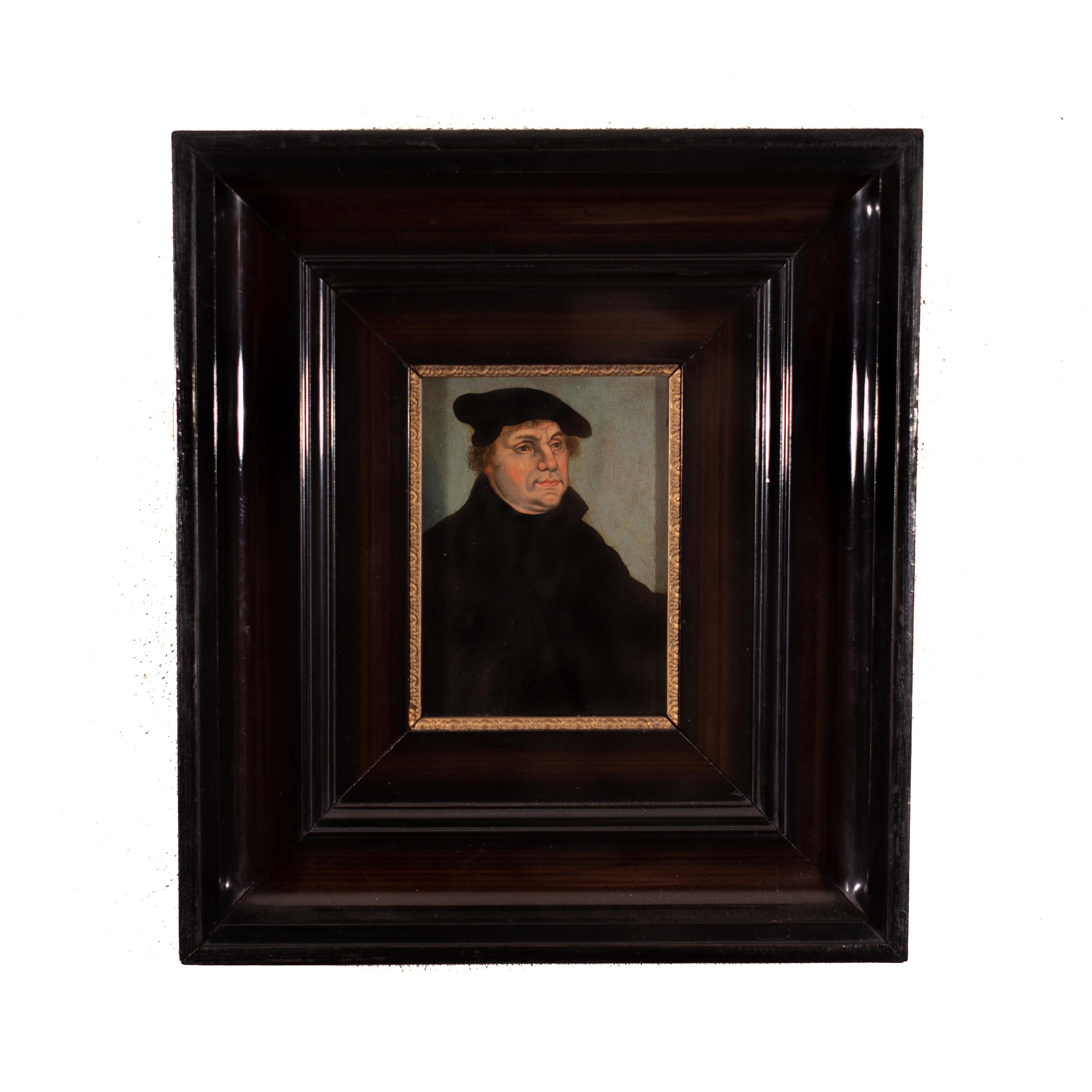 Portrait of Martin Luther by a Follower of Lucas Cranach the Elder, Oil on Panel