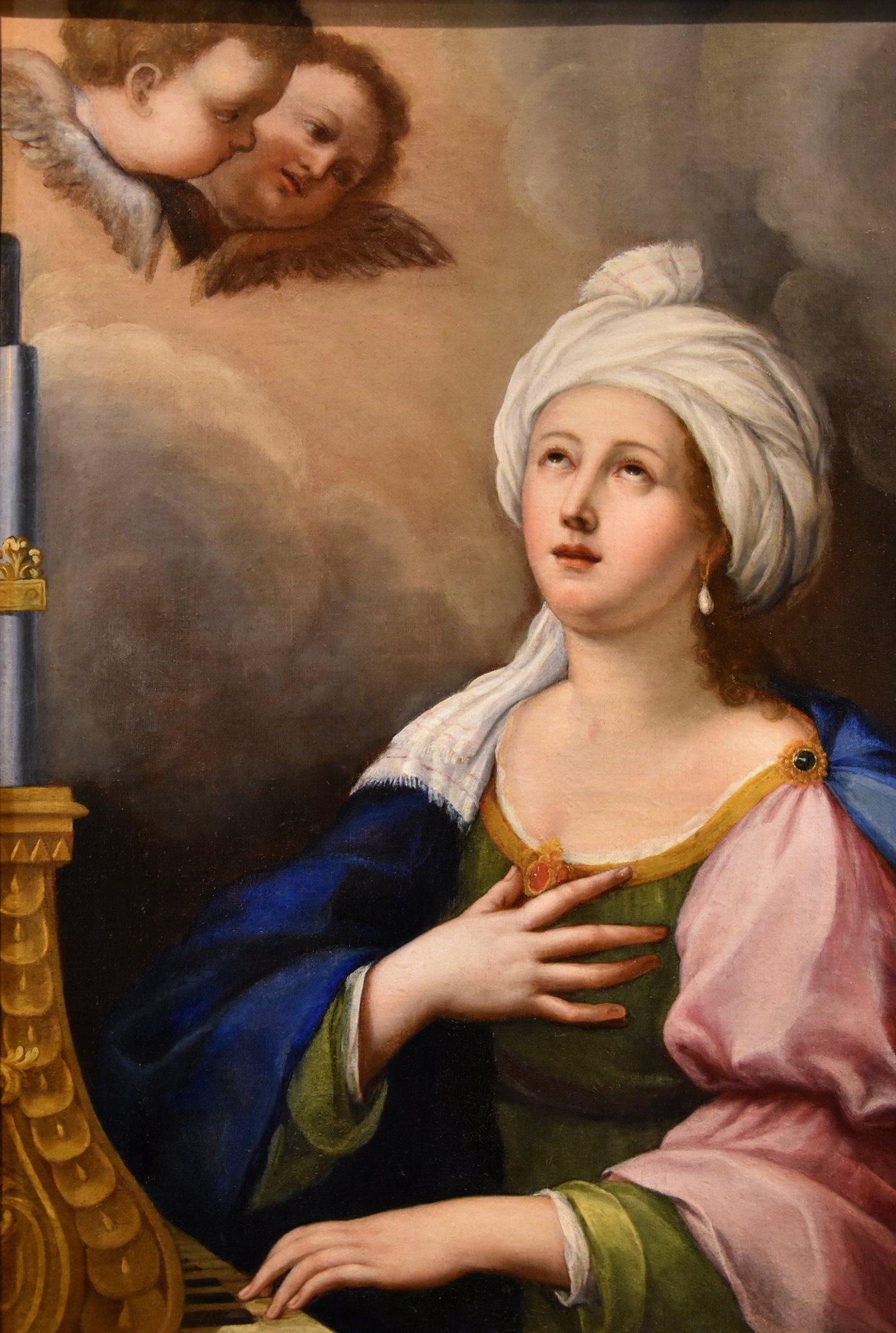 Saint Cecilia Angels De La Haye, Gemälde, Öl auf Leinwand, 17. Jahrhundert, Alter Meister im Angebot 2