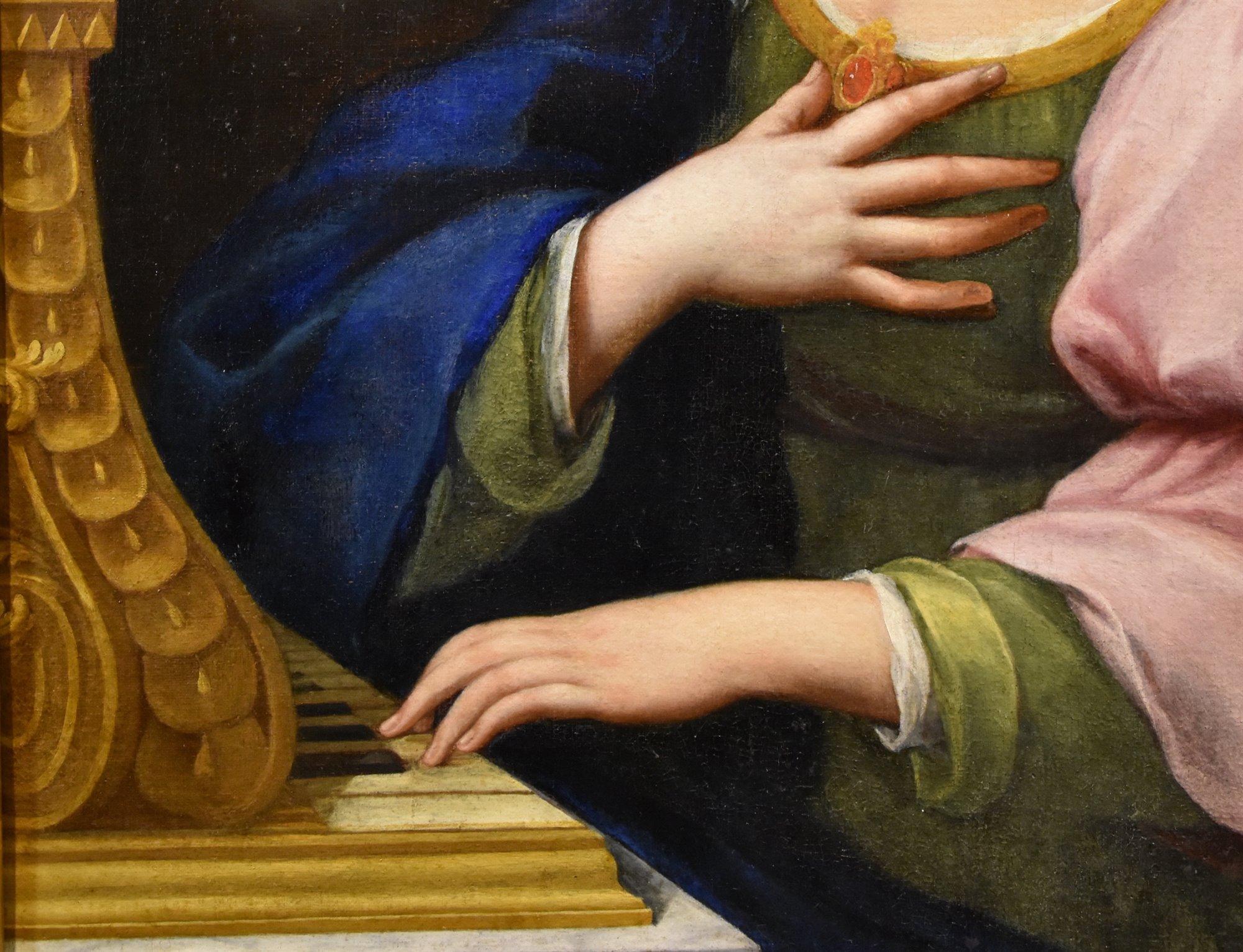Saint Cecilia Angels De La Haye, Gemälde, Öl auf Leinwand, 17. Jahrhundert, Alter Meister im Angebot 4