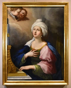 Saint Cecilia Angels De La Haye Paint 17th Century Oil on canvas Old master