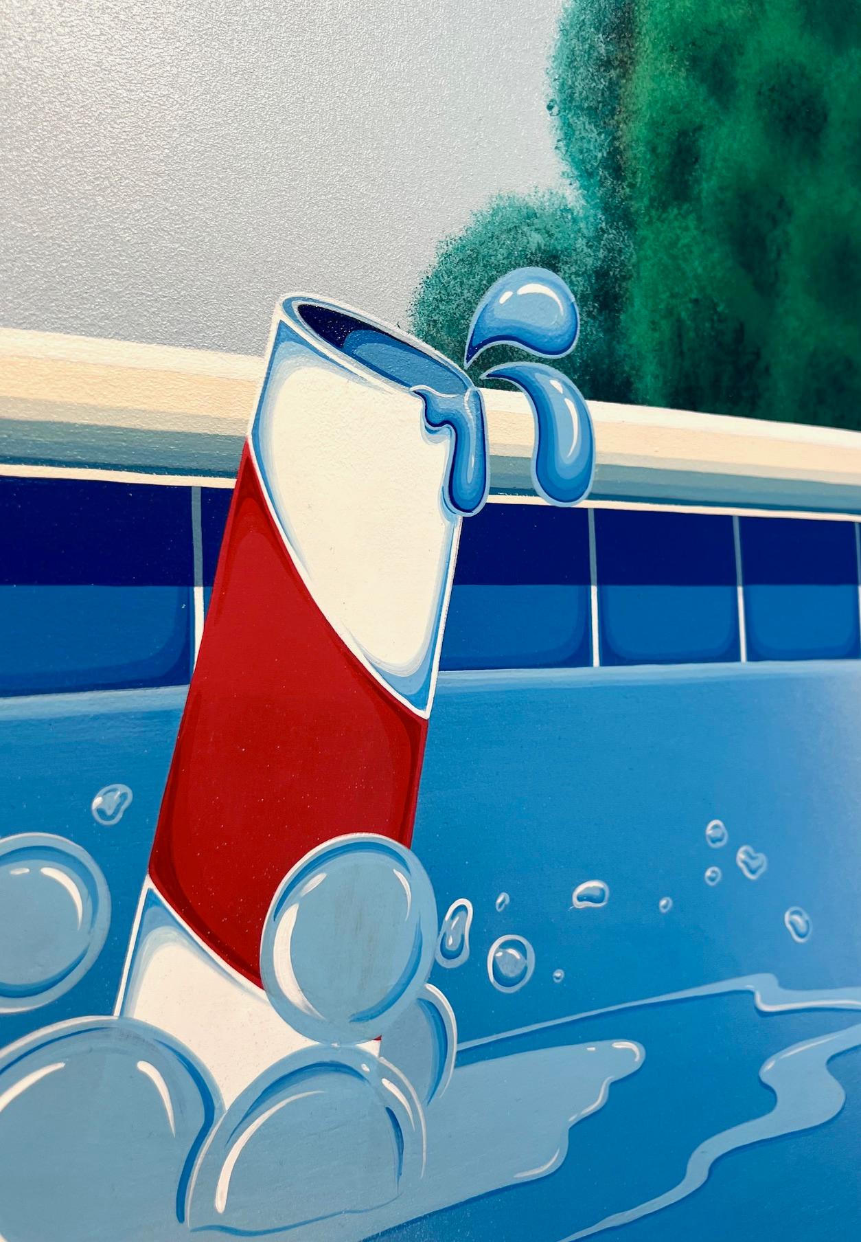 Acrylic on wood panel - hand painted 1/1
Lucas Geor is a pop artist from Australia that now lives in NYC

Initially recognizable motifs borrowed from nostalgic, pop-culture characters of yesteryear are rendered abstract through Lucas Geor’s crucial