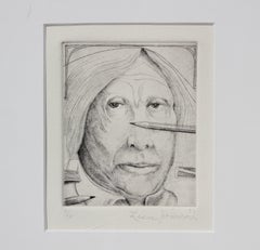 Abstract Self Portrait Copper Plate Etching #1 of 10