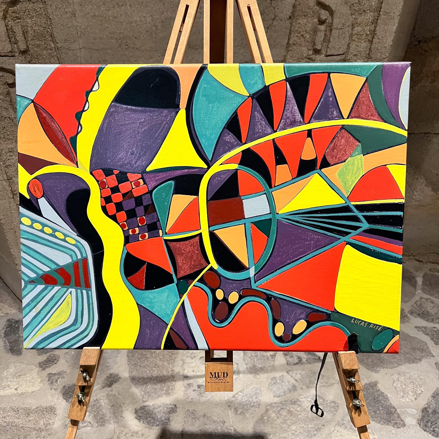 Modern Lucas Rise Cubist Art Oil Painting San Miguel De Allende Studio