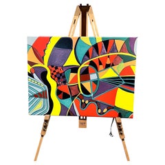 Lucas Rise Cubist Art Oil Painting San Miguel De Allende Studio
