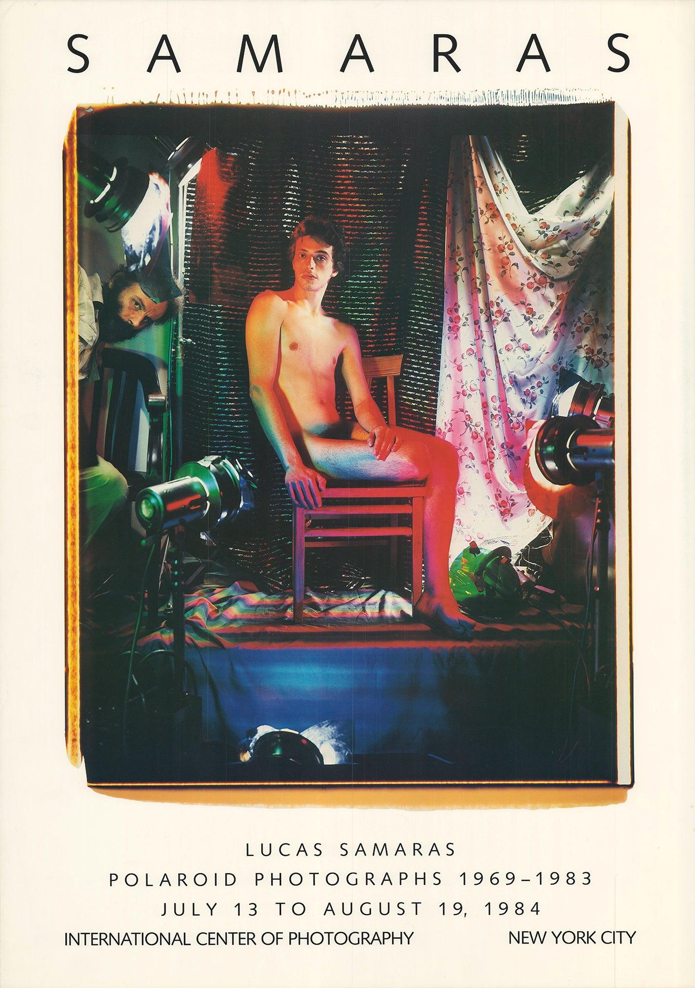 Poster for the exhibition Polaroid Photographs 1969–1983 by Lucas Samaras, held at the International Center of Photography, New York, in 1984. Published in conjunction with the show, this poster highlights Samaras’s innovative use of the Polaroid