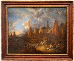 17th-cent, A Coastal Landscape With Travellers and Fishermen Selling Their Catch