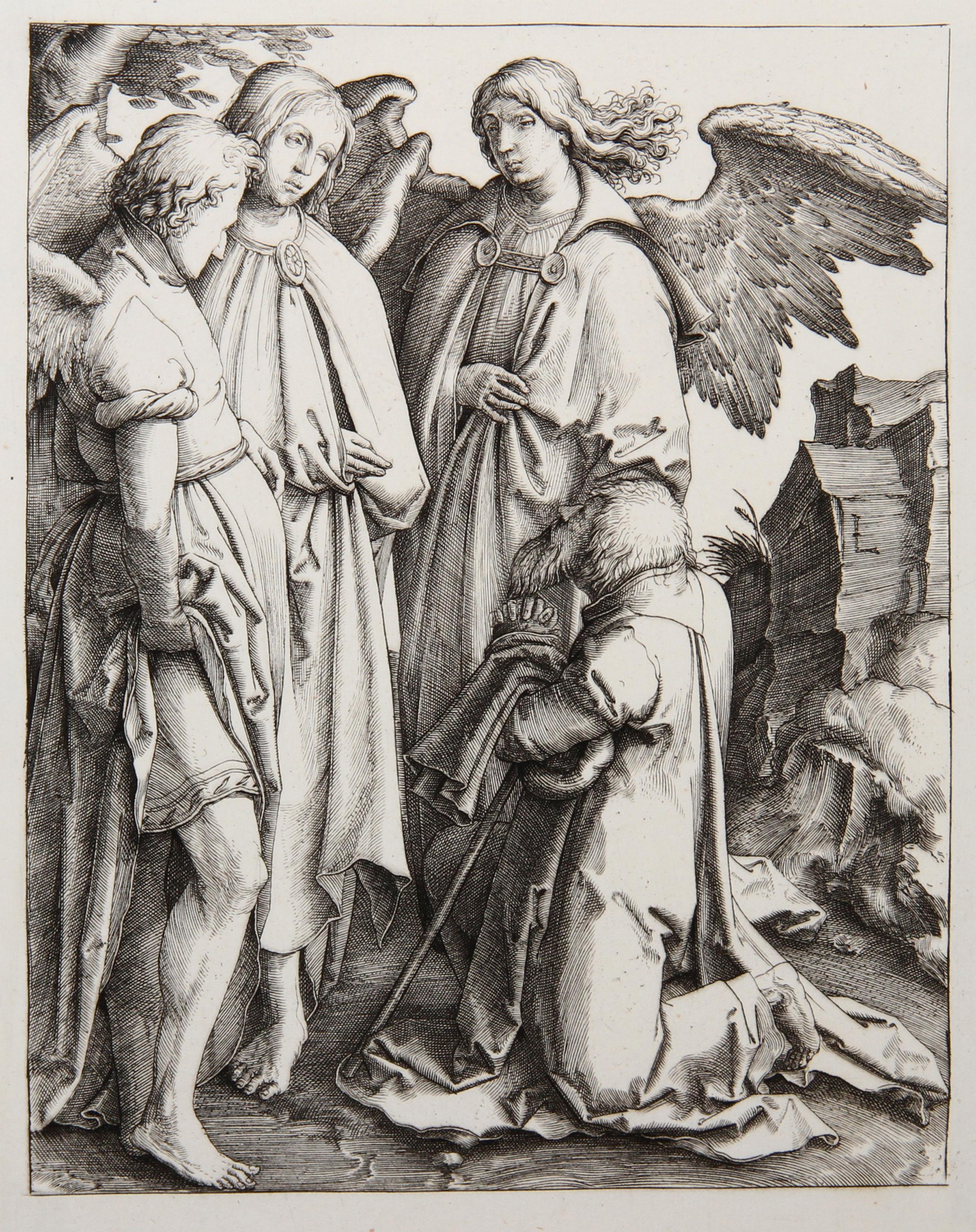 Artist: Lucas van Leyden, After by Amand Durand, Dutch (1494 - 1533) - Abraham et les Trois Anges, Year: 1873, Medium: Heliogravure, Size: 7.5  x 5.75 in. (19.05  x 14.61 cm), Printer: Amand Durand, Description: French Engraver and painter Charles