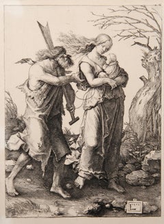 Adam et Eve Fugitifs, Heliograbado de Lucas van Leyden