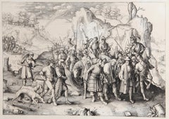 Antique La Conversation de Saint Paul, Heliogravure by Lucas van Leyden