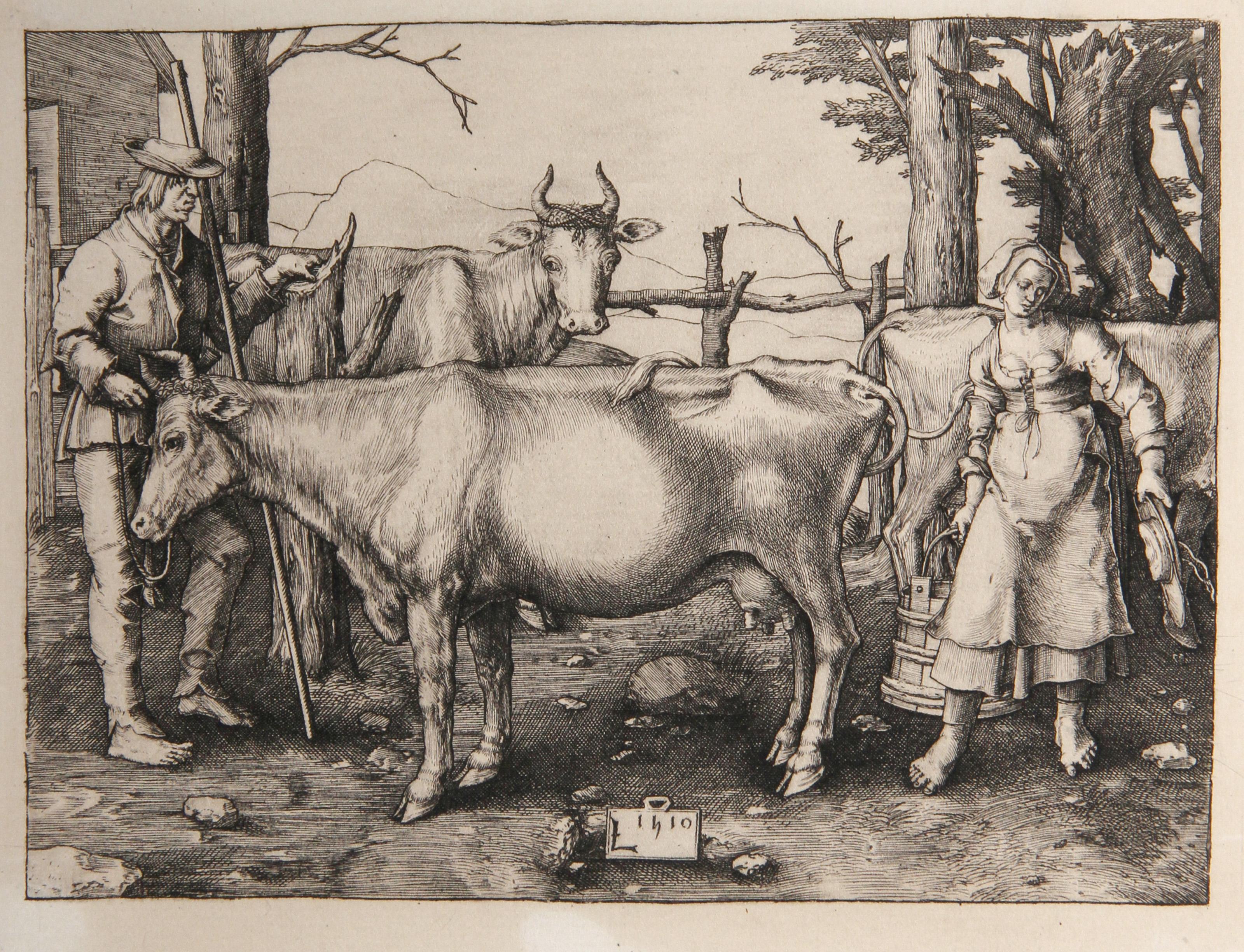Artist: Lucas van Leyden, After by Amand Durand, Dutch (1494 - 1533) - La Laitiere, Year: 1873, Medium: Heliogravure, Size: 5  x 6.5 in. (12.7  x 16.51 cm), Printer: Amand Durand, Description: French Engraver and painter Charles Amand Durand,