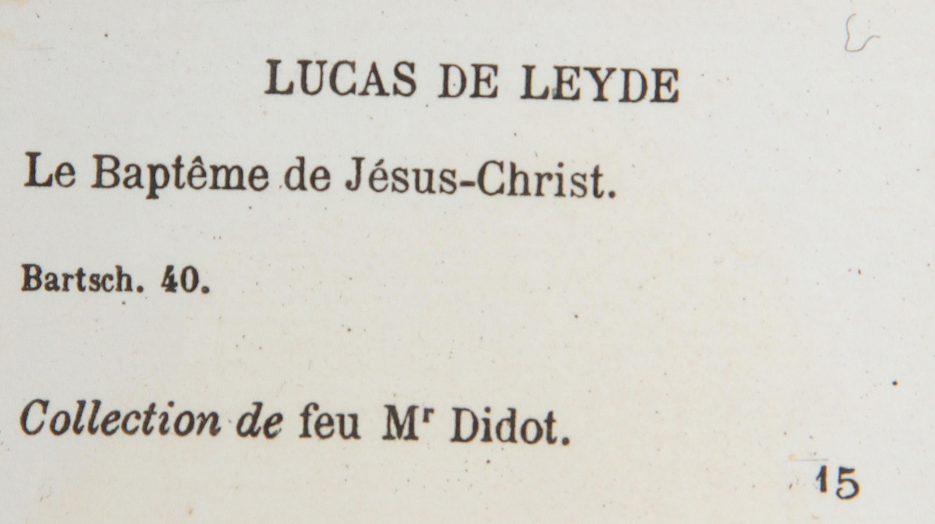 Le Bapteme de Jesus Christ, Heliogravure by Lucas van Leyden For Sale 1