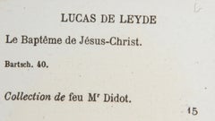 Le Bapteme de Jesus Christ, Heliogravure by Lucas van Leyden