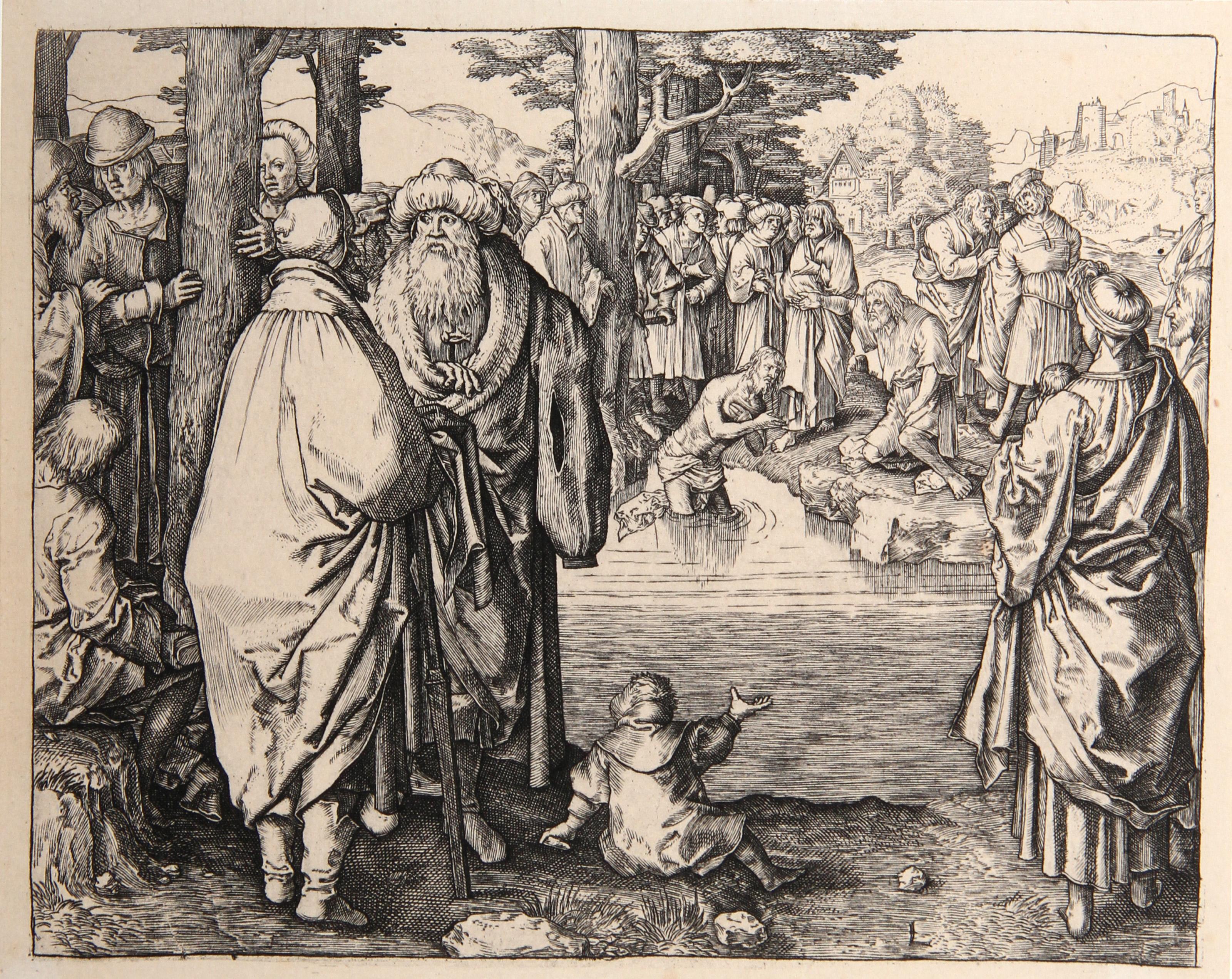 Artist: Lucas van Leyden, After by Amand Durand, Dutch (1494 - 1533) - Le Bapteme de Jesus Christ, Year: 1873, Medium: Heliogravure, Size: 6.25  x 7.5 in. (15.88  x 19.05 cm), Printer: Amand Durand, Description: French Engraver and painter Charles