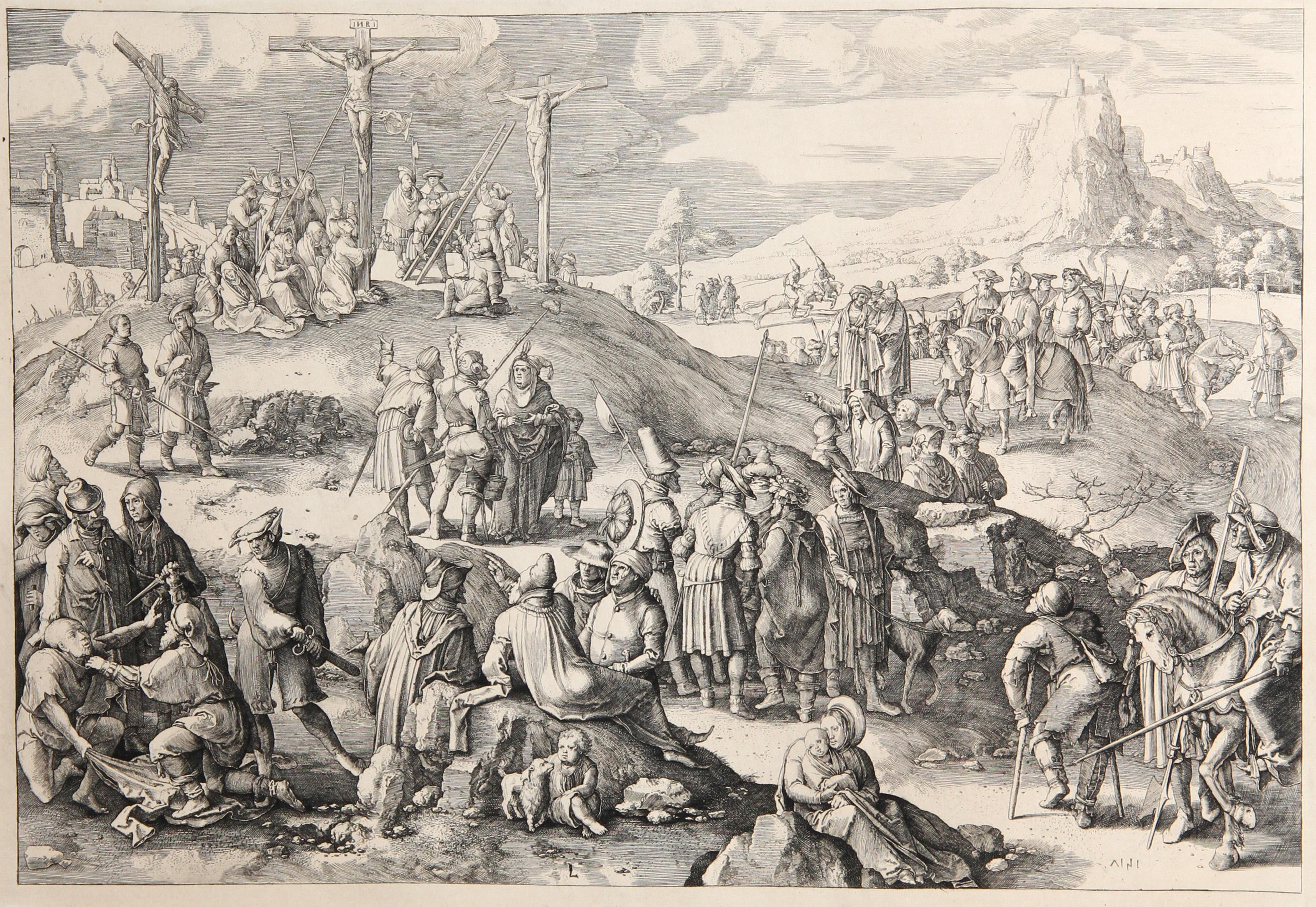 Artist: Lucas van Leyden, After by Amand Durand, Dutch (1494 - 1533) - Le Calvaire, Year: 1873, Medium: Heliogravure, Size: 12  x 16.5 in. (30.48  x 41.91 cm), Printer: Amand Durand, Description: French Engraver and painter Charles Amand Durand,