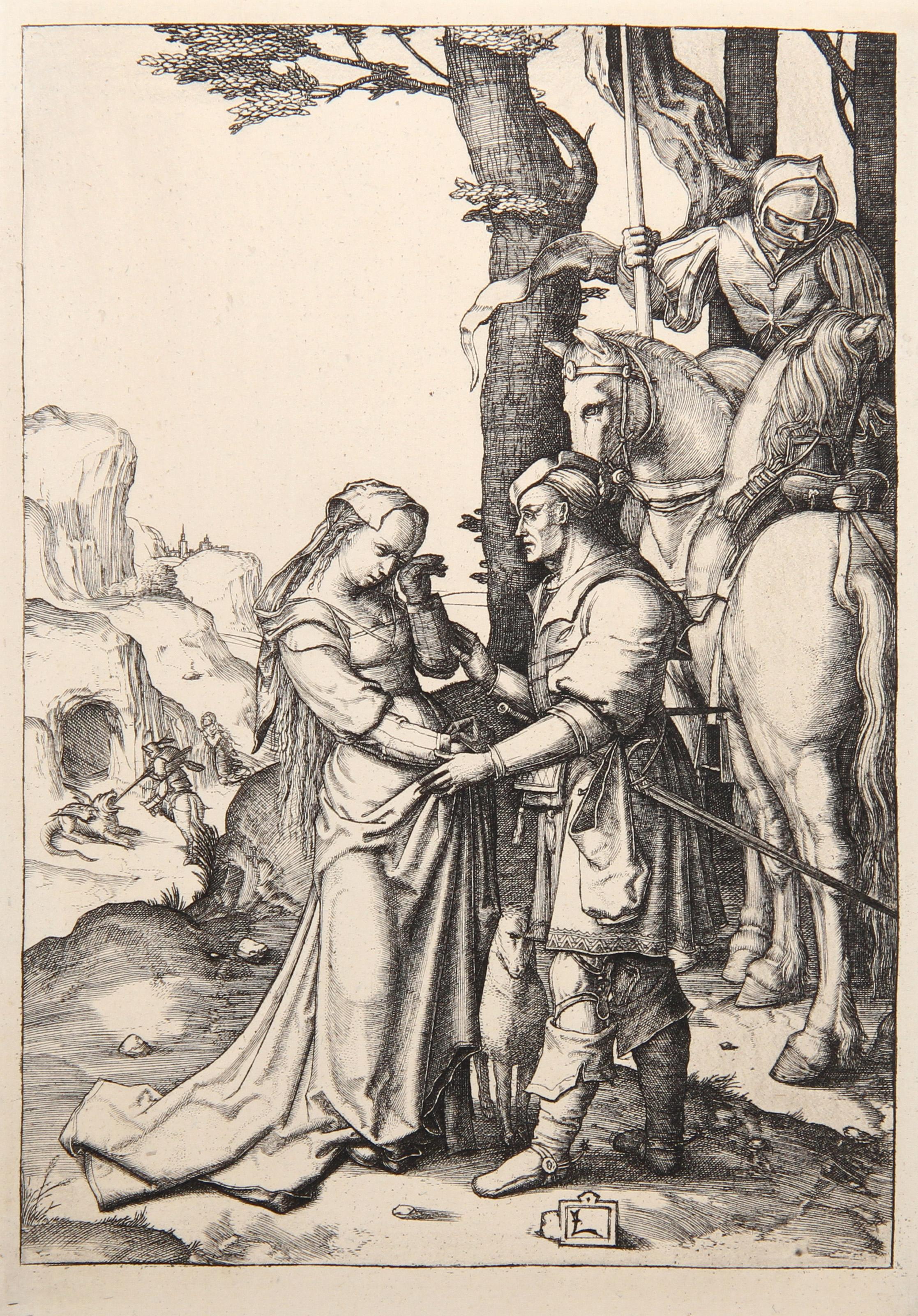 Artist: Lucas van Leyden, After by Amand Durand, Dutch (1494 - 1533) - Saint Georges, Year: 1873, Medium: Heliogravure, Size: 7  x 5 in. (17.78  x 12.7 cm), Printer: Amand Durand, Description: French Engraver and painter Charles Amand Durand,