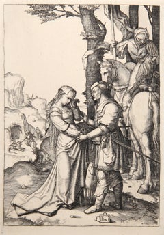 Saint Georges, Heliogravure by Lucas van Leyden