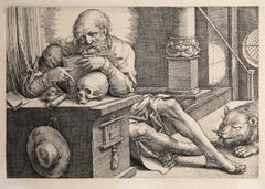 Saint Jerome, Heliogravure by Lucas van Leyden