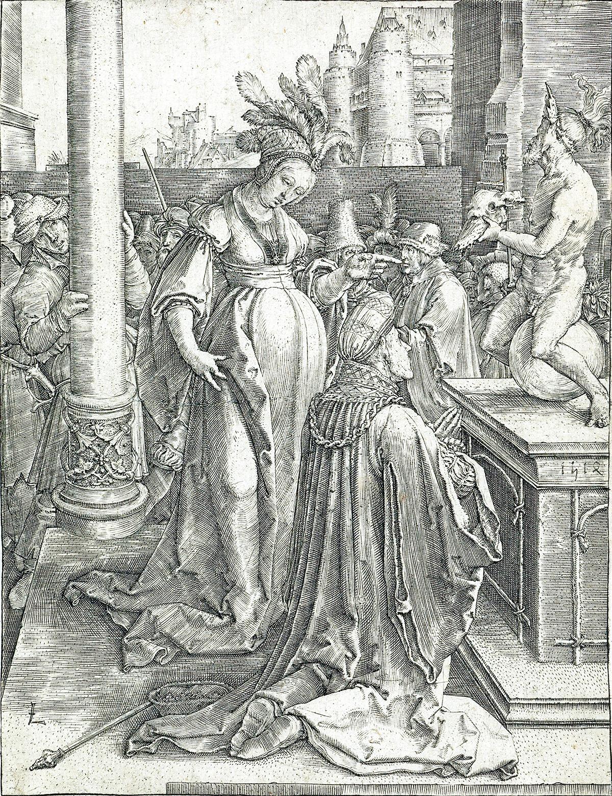Lucas van Leyden Print - Solomon's Idolatry