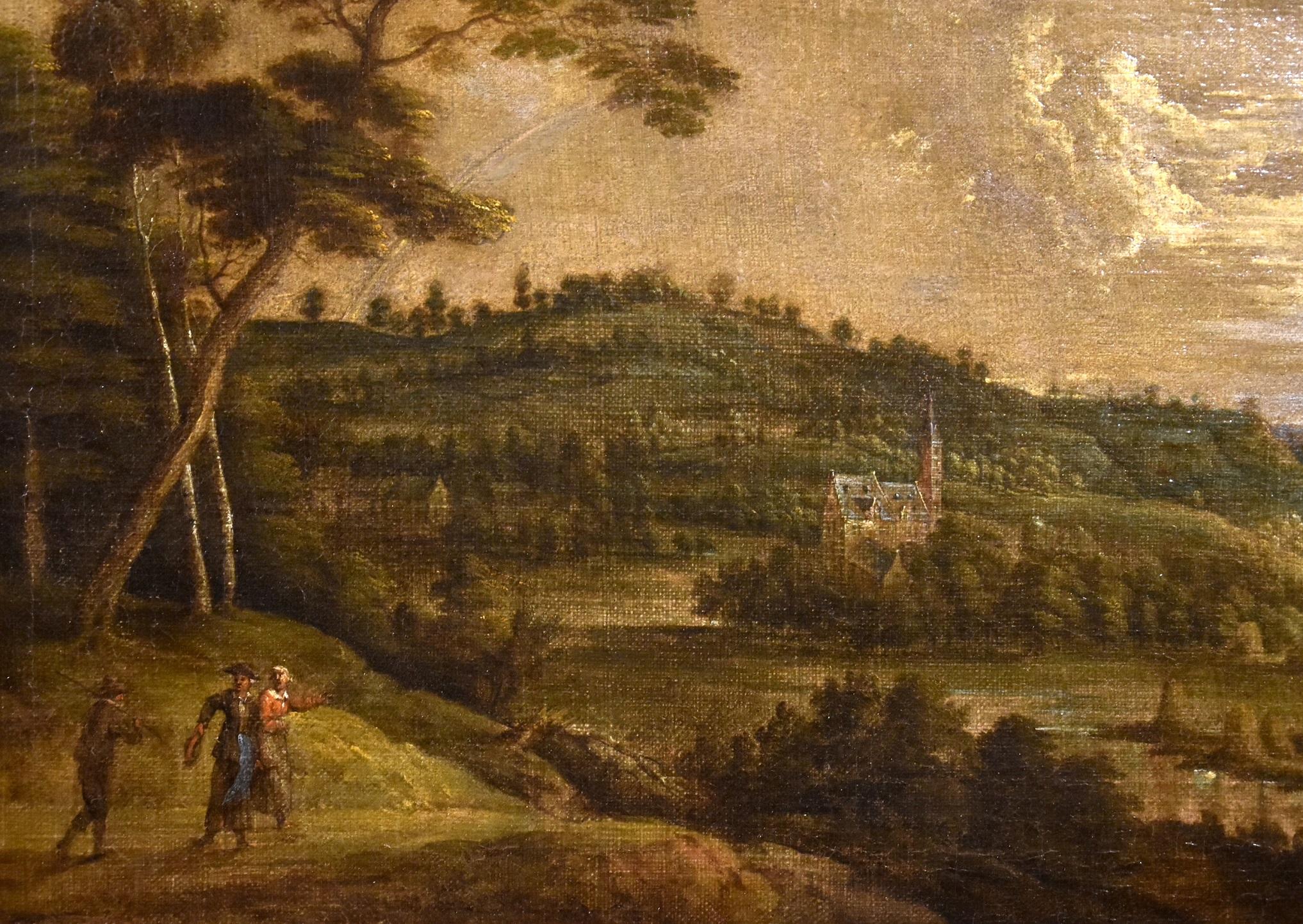Van Uden Landscapes Paint Oil on canvas Old master 17th Century Flemish Wood Art 6