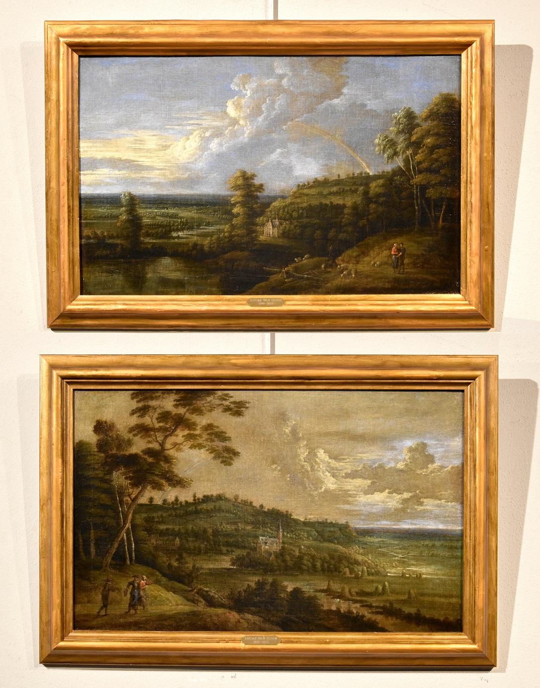 Lucas Van Uden (Antwerp 1595 - Antwerp 1672) Landscape Painting - Van Uden Landscapes Paint Oil on canvas Old master 17th Century Flemish Wood Art