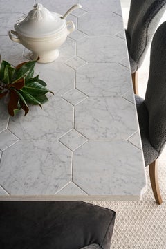 Lucca II 120" Dining Table - Stone Top